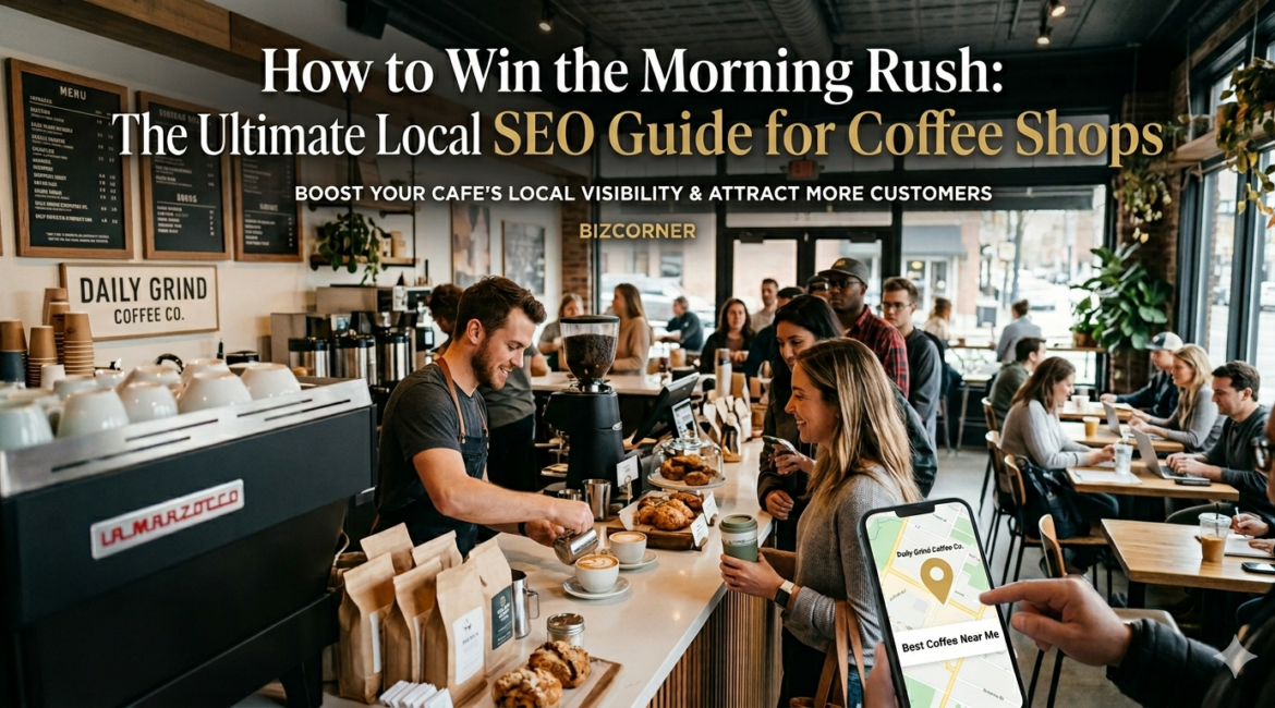 Local coffee shop SEO strategy for morning rush foot traffic - GlowUpLocal growth studio.